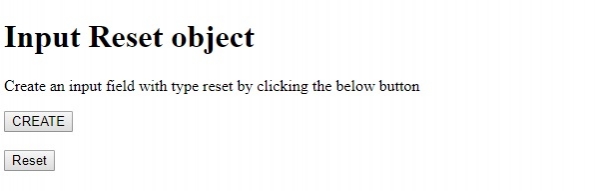 HTML DOM Input Reset 对象 | w3schools 中文网
