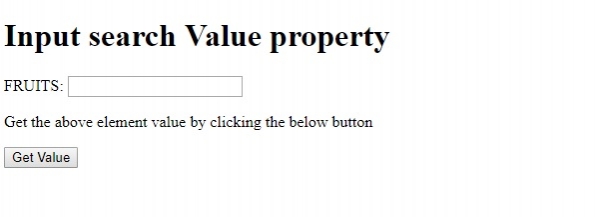 HTML DOM Input Search value 属性 | w3schools 中文网