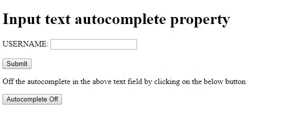HTML DOM Input Text autocomplete 属性 | w3schools 中文网