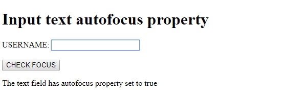 HTML DOM Input Text autofocus 属性 | w3schools 中文网