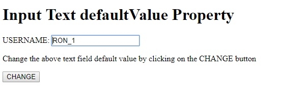 HTML DOM Input Text defaultValue 属性 | w3schools 中文网