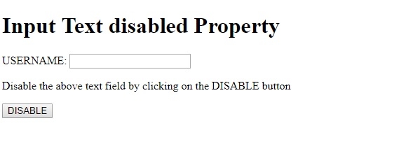 HTML DOM Input Text disabled 属性 | w3schools 中文网