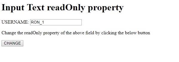HTML DOM Input Text readOnly 属性 | w3schools 中文网