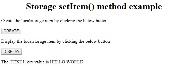 HTML DOM Storage setItem() 方法 | w3schools 中文网