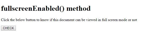 HTML DOM fullscreenEnabled() 方法 | w3schools 中文网