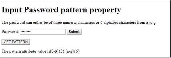 HTML DOM Input Password pattern 属性 | w3schools 教程