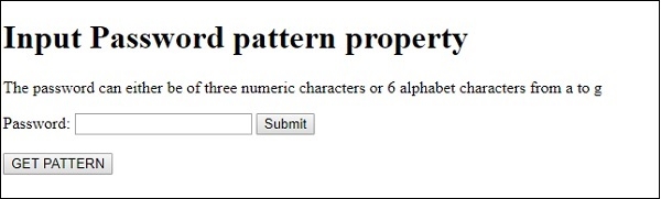 HTML DOM Input Password pattern 属性 | w3schools 教程