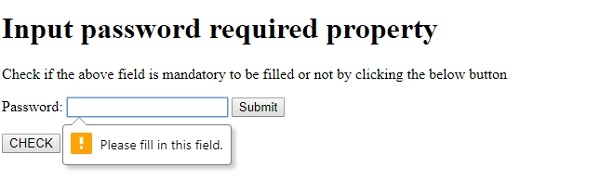 HTML DOM Input Password required 属性 | w3schools 中文网