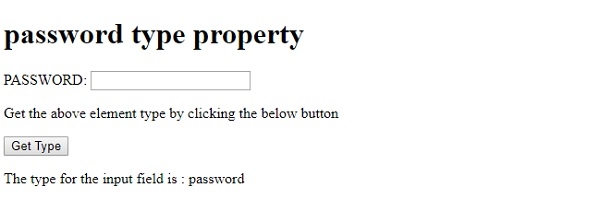 HTML DOM Input Password type 属性 | w3schools 中文网