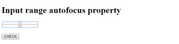 HTML DOM Input Range autofocus 属性 | w3schools 中文网
