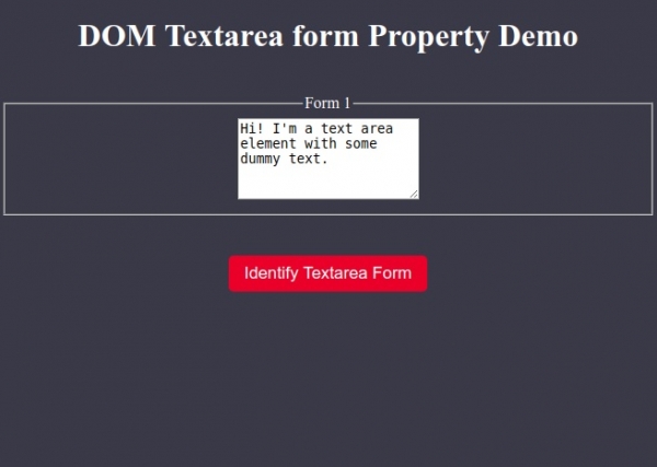 HTML DOM Textarea form 属性 | w3schools 中文网