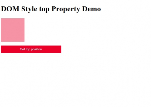 HTML DOM Style top 属性 | w3schools 中文网