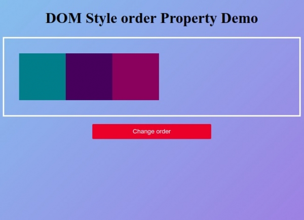 HTML DOM Style order 属性 | w3schools 中文网