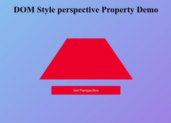HTML DOM Style perspective 属性 | w3schools 中文网