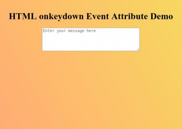HTML onkeydown 事件属性 | w3schools 中文网