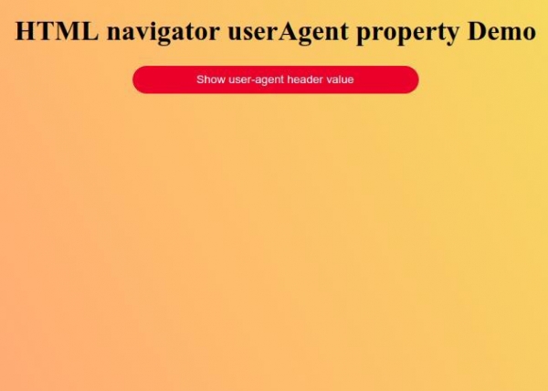 HTML Navigator userAgent 属性 | w3schools 中文网