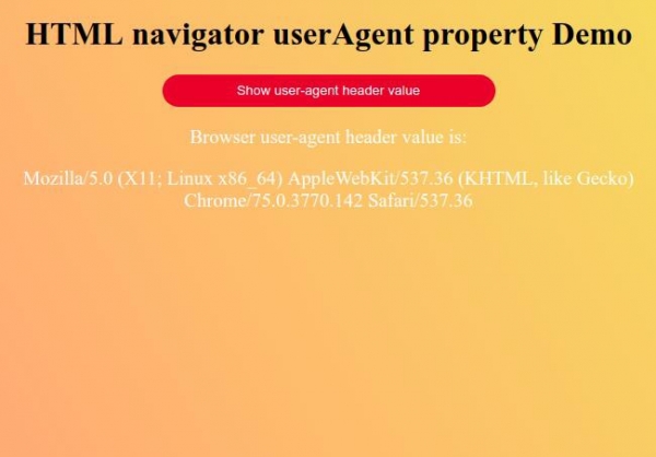 HTML Navigator userAgent 属性 | w3schools 中文网