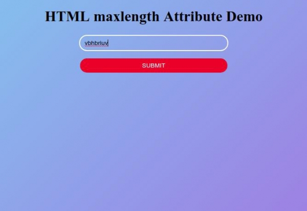 HTML maxlength 属性 | w3schools 中文网