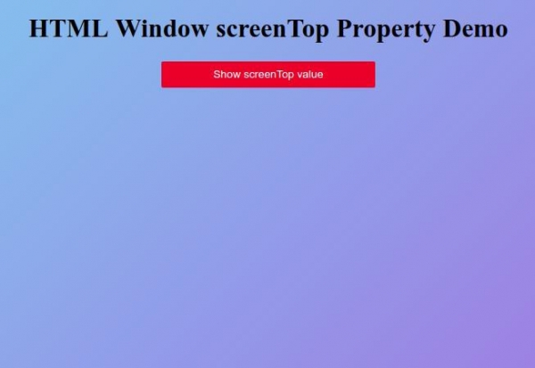 Top Panel Html HTML 窗口 screenTop 属性 | w3schools 中文网