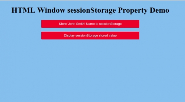 HTML Window sessionStorage 属性 | w3schools 中文网