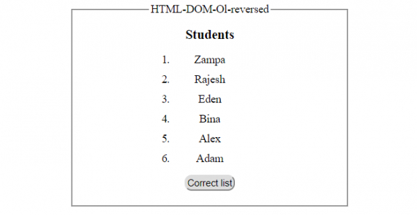 HTML DOM OL reversed 属性 | w3schools 中文网