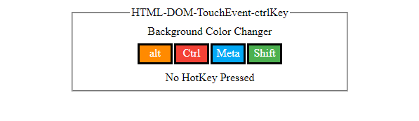 HTML DOM TouchEvent ctrlKey 属性 | w3schools 中文网