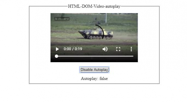 HTML DOM Video autoplay 属性 | w3schools 中文网