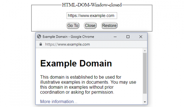 HTML DOM Window closed 属性 | w3schools 中文网