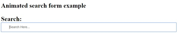 如何使用 CSS 创建动画搜索表单? | w3schools 教程