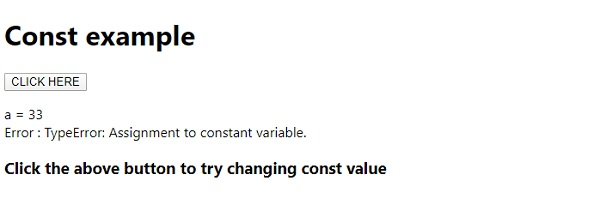 JavaScript Const | w3schools 中文网