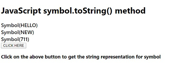 javascript tostring | different examples of javascript... JavaScript symbol.toString() | w3schools 中文网