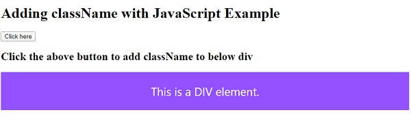 如何使用 JavaScript 为元素添加类名? | w3schools 教程