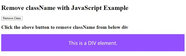 如何使用 JavaScript 从元素中删除类名? | w3schools 中文网