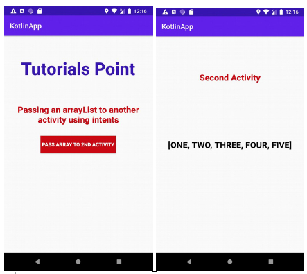 如何在 Android Kotlin 中使用 Intent 将 ArrayList 传递给另一个 Activity? | w3schools 中文网