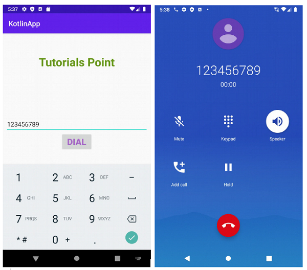 如何使用 Kotlin 在 Android 设备上拨打电话? | w3schools 中文网