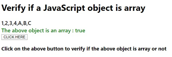 如何验证 JavaScript 对象是否为数组?举例说明。 | w3schools 中文网