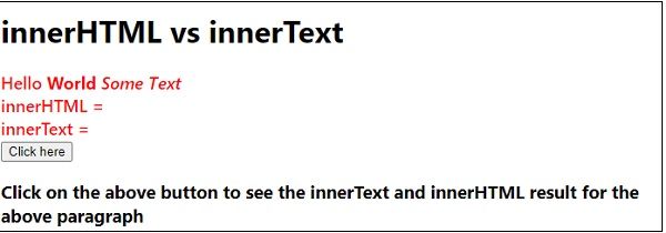 JavaScript 中的 innerHTML 与 innerText。 | w3schools 中文网