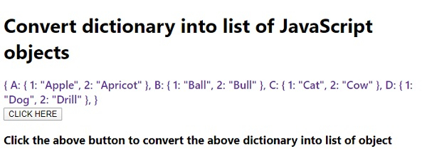 如何将字典转换为 JavaScript 对象列表? | w3schools 中文网