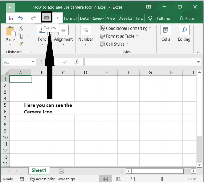 如何在 Excel 中添加和使用相机工具 | w3schools 中文网