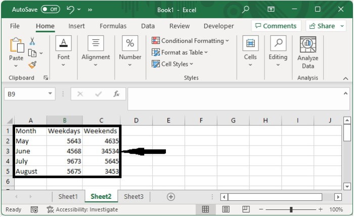 如何在 Excel 中自动求和多行/多列/多工作表? | w3schools 中文网