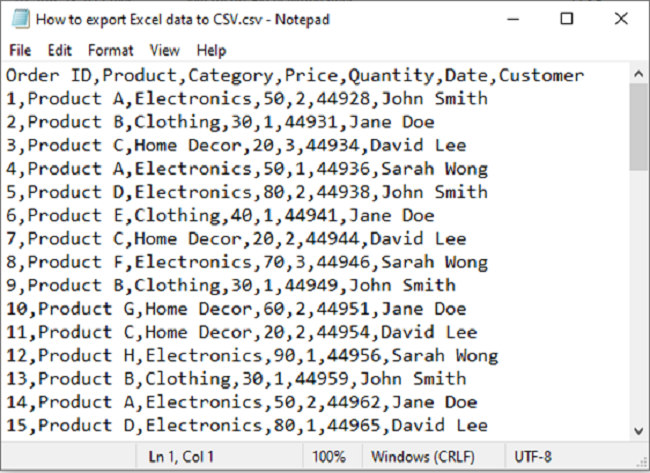 如何将 Excel 数据导出为 CSV | w3schools 中文网