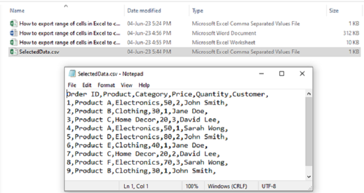 如何将 Excel 中的单元格区域导出为 CSV 文件 | w3schools 中文网