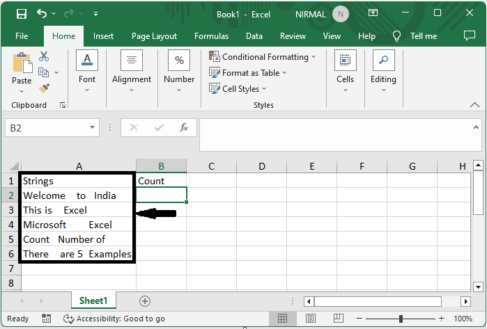 如何在 Excel 中计算文本字符串的空格数? | w3schools 中文网