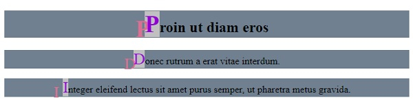 使用 CSS ::first-letter 设置首字母样式 | w3schools 中文网