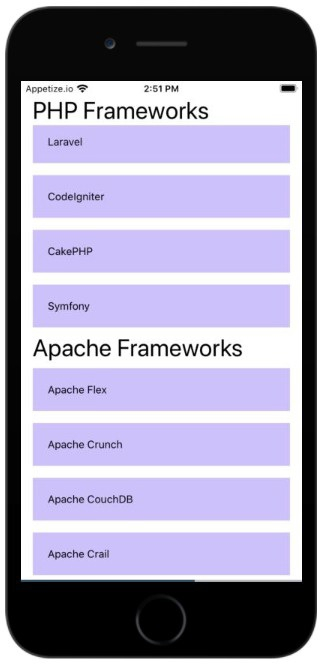 SectionList 组件是什么以及如何在 React Native 中使用它? | w3schools 中文网