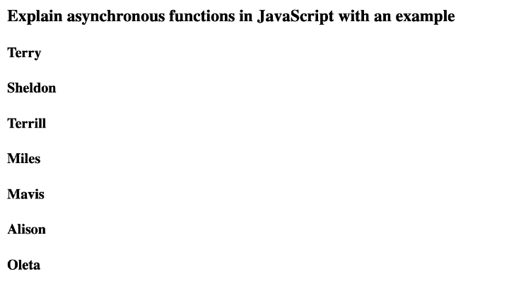 通过示例解释 JavaScript 中的异步函数 | w3schools 中文网