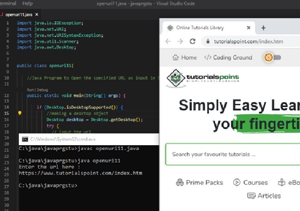 Java 程序在 Windows 中的系统默认浏览器中打开给定的 URL | w3schools 中文网