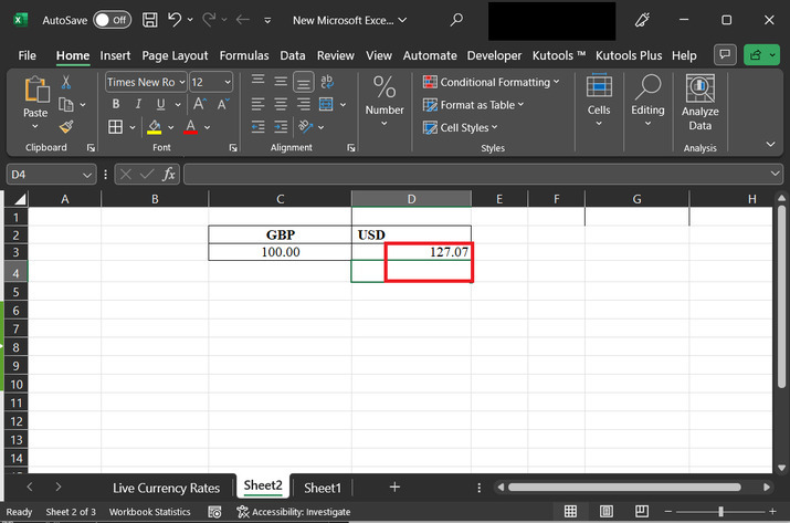 如何在 Excel 中插入实时汇率? | w3schools 中文网
