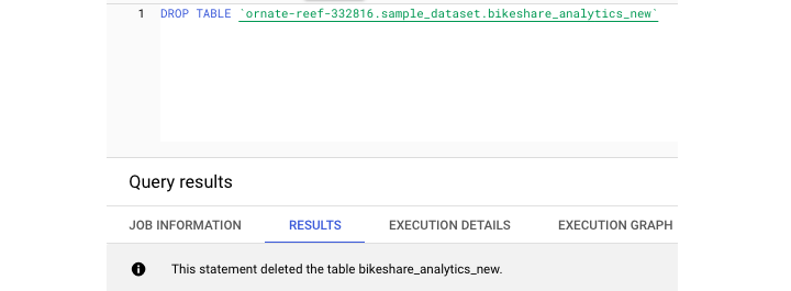 在 BigQuery 中删除表