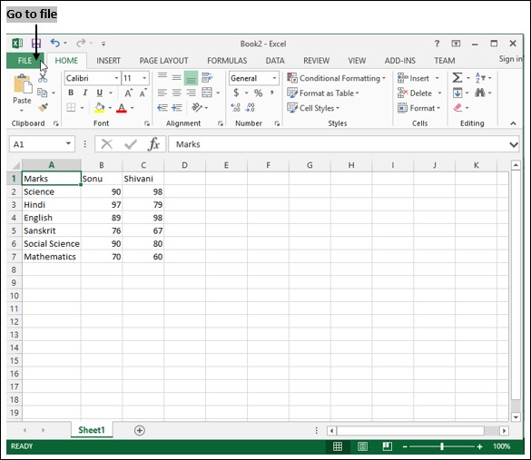 打开 Excel 文件 2